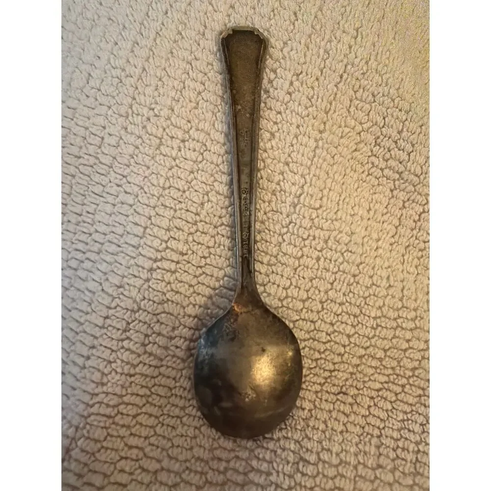 Vintage Oneida 1881 Rogers Silverplate Demitasse Coffee Tea Spoon Floral 4.5